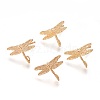 Brass Stud Earring Findings X-KK-Q735-142G-1