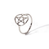 Stainless Steel Hollow Lucky Star Ring Women Fashionable Durable Ring EU4995-4-1