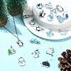 40Pcs 20 Styles Winter Theme Zinc Alloy Enamel Pendants ENAM-CJ0006-43-6