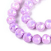 Anti-Tarnish Electroplate Glass Beads Strands X-GLAA-N010-10mm-07-2