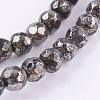 Natural Pyrite Beads Strands G-P303-02-10mm-8-3