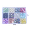 300Pcs 12 Color Electroplate Glass Beads EGLA-T008-029-1