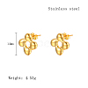 304 Stainless Steel Stud Earrings for Women FU8032-1-4