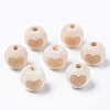 Unfinished Natural Wood European Beads WOOD-S057-005A-1