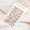 301 Stainless Steel Hoop Earrrings for Women EJEW-U066-04G-1