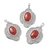 Natural Red Jasper Pendants G-P492-01P-11-1