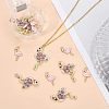 CHGCRAFT 28Pcs 2 Style Alloy Rhinestone Pendants FIND-CA0006-42-4