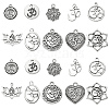 100Pcs 10 Styles Tibetan Style Alloy Pendants TIBEP-CJ0002-33-1