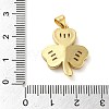 Rack Plating Brass Micro Pave Clear Cubic Zirconia Pendants KK-C047-10G-3