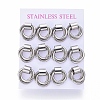 Tarnish Resistant 304 Stainless Steel Stud Earrings EJEW-L241-03P-3