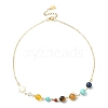 Natural & Synthetic Mixed Gemstone Beaded Necklace NJEW-TA00093-2