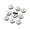 Brass Grade A Rhinestone Spacer Beads RB-A004-12-3