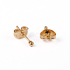 304 Stainless Steel Ball Stud Earrings EJEW-5558-2mm-G-1