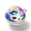 Galaxy Theme Luminous Glass Ball Pendants GLAA-D021-01P-08-2