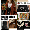 20Pcs Flower Zinc Alloy & Rhinestone & Glass Rivets BUTT-NB0001-84B-6