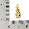 Real 18K Gold Plated Brass Pave Colorful Cubic Zirconia Pendants KK-M283-06H-02-3