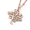 304 Stainless Steel Tree of Life Pendant Necklaces NJEW-JN02699-02-2