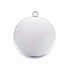 201 Stainless Steel Pendant Cabochon Settings STAS-P210-07P-2