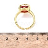 Brass & Glass Cuff Open Rings for Women KK-CBA760A-01C-G-5