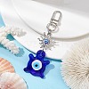 Evil Eye Lampwork Pendant Decorations HJEW-JM01996-01-2