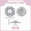6Pcs ABS Plastic Imitation Pearl Shank Buttons BUTT-PH0001-51P-2
