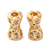 Brass Beads With Clear Cubic Zirconia KK-S403-09G-1