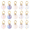 25Pcs Electroplate Glass Charms PALLOY-TAC0314-3