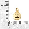 Brass Micro Pave Clear Cubic Zirconia Charms CU-CBA56CE-12G-Z-3