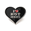 Heart with I Love Hot Moms Enamel Pin JEWB-G018-05P-1