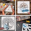 PET Hollow out Drawing Painting Stencils Sets for Kids Teen Boys Girls DIY-WH0172-719-4