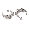 304 Stainless Steel Twist Stud Earrings EJEW-K259-04P-2