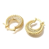 Rack Plating Brass Micro Pave Clear Cubic Zirconia Earrings EJEW-U011-06G-2