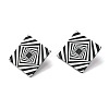 Resin Stud Earrings EJEW-I257-01E-1