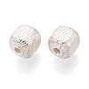 925 Sterling Silver Corrugated Beads STER-N016-126S-3