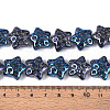 Electroplate Transparent Glass Beads Strands EGLA-N020-02G-4