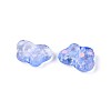 Spray Painted Transparent Acrylic Beads OACR-N149-01B-2