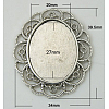 Alloy Cabochon Settings PALLOY-DA11-3435-AS-FF-2