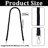 2Pcs Imitation Leather Twist Knitting Cord Mobile Straps FIND-CP0003-73B-2