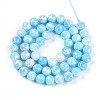 Anti-Tarnish Electroplate Glass Beads Strands X-GLAA-N010-8mm-01-2