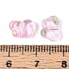 Spray Painted Transparent Acrylic Beads OACR-N149-01G-3