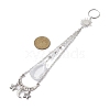 Moon & Sun & Star Alloy & Brass with Glass Teardrop Hanging Pendant Decorations HJEW-JM01302-2