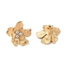 Ion Plating(IP) 304 Stainless Steel Inlay Rhinestone Stud Earrings for Women EJEW-S227-09G-2