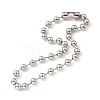 Tarnish Resistant 304 Stainless Steel Ball Chain Necklace & Bracelet Set STAS-D181-02P-02B-2