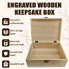 Rectangle Wooden Memory Keepsake Boxes with Lids CON-WH0101-005-4