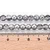 Electroplated Crackle Glass Beads Strands X-EGLA-N014-6mm-03-4