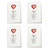 4Pcs Kraft Paper Greeting Cards AJEW-FS0001-30A-1