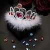 120Pcs 12 Colors Transparent Pointed Back Resin Rhinestone Cabochons KY-CW0001-01-9