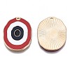 Alloy Enamel Pendants ENAM-N054-59C-RS-3