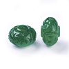 Carved Natural Myanmar Jade/Burmese Jade Beads G-L495-37-2