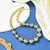 304 Stainless Steel Graduated Beaded Necklace for Women NJEW-G157-04G-3